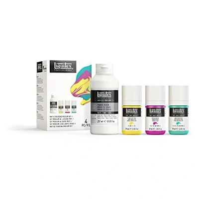 Immagine di LIQUITEX 3699436 set di 3 colori acrilici cremosi e altamente pigmentati con elevata brillantezza dei colori, asciugatura satinata, da 1 mezzo versamento opaco