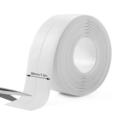 Immagine di Nastro Adesivo di Lunghezza 3,2 M, Striscia Mastice Autoadesiva per Bagno, Sigillante Lavello a Parete, Bordo del Bacino, Cucina(38mm*3.2m Bianca)