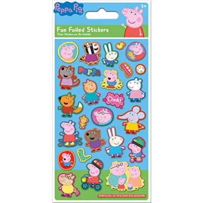 Immagine di Paper Projects 01.70.06.152 Peppa Pig Blue Sparkly Reusable Sticker Pack, 19.5cm x 9.5cm