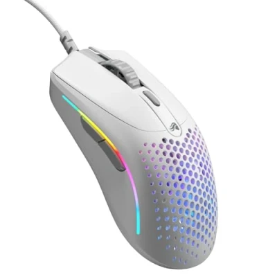 Immagine di Glorious Model O 2 Mini Wired Gaming Mouse superleggero 49 g, sensore ottico 26.000, Motion Sync, 80M di clic, 6 tasti programmabili, per mani piccole, sparatutto, MMO, MOBA, Battle Royale Bianco