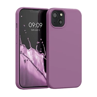 Immagine di kwmobile Cover per Apple iPhone 13 Custodia Back Case Smartphone in Silicone TPU Protezione Gommata viola orchidea