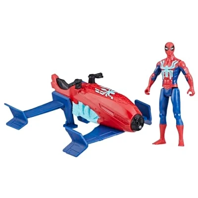 Immagine di Spider Man Hasbro Marvel, Epic Hero Series, Web Splashers, Jet a Lancio Acquatico, playset Action Figure e Veicolo