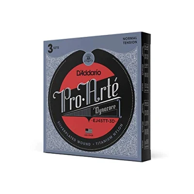 Immagine di D&#039;Addario EJ45TT ProArte Dynacore Corde per chitarra classica, cantini in titanio, tensione normale, 3 mute