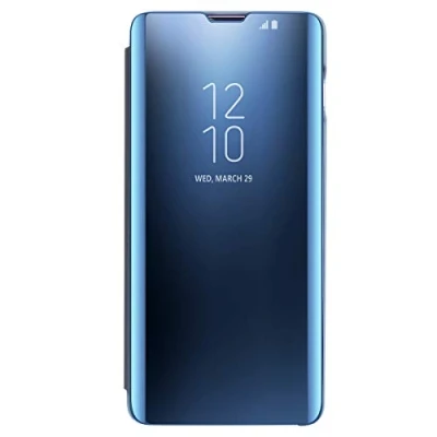 Immagine di Cover per Samsung Galaxy S10 Plus Custodia a portafoglio Clear View Flip Case (Blu)