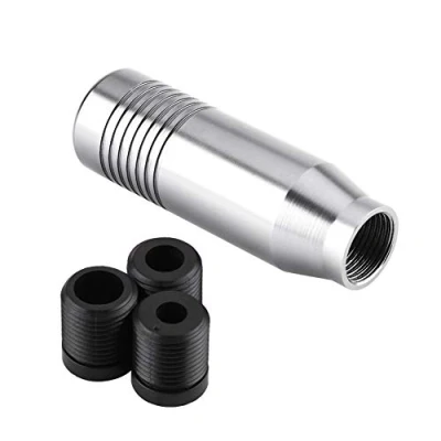 Immagine di Universial Manopola Pomello Cambio Auto 6 Marce Leva in Lega di Alluminio 8,5 cm(Argento)