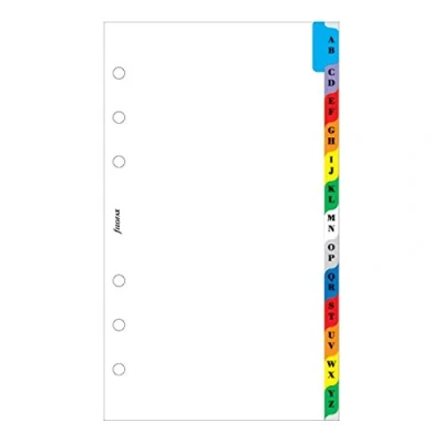 Immagine di Filofax B131608, Divisori Per Agenda, Formato Personal, Fogli Perforati, A Z, Multicolore