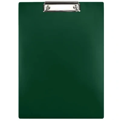 Immagine di Netuno 1 portablocco formato A4 con clip, colore verde scuro, morsetto in metallo, plastica, clip DIN A4,