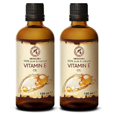 Immagine di Olio di Vitamina E 200ml per Viso Pelle Corpo Capelli Anti Invecchiamento Contro le Rughe Tutti i Tipi Ideale Pelli Sensibili