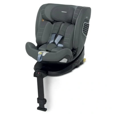 Immagine di Foppapedretti Seggiolino Auto FP360 I Size, Seduta Girevole a 360, per bambini da 40 150 cm di altezza, 0 12 anni, conforme ECE R129, Fissaggio Dualfix (Isofix e non), Safe Body Protection, Grigio