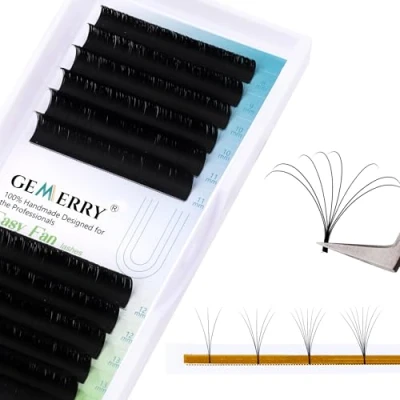Immagine di Extension Ciglia, 0,07 mm D curl 2D 3D 4D 5D 6D 7D 10D Ciglia Volume Russo mix 8 14mm Seta Naturale Ciuffi Individuali per Salone Professionale di GEMERRY (0.07 Mix)