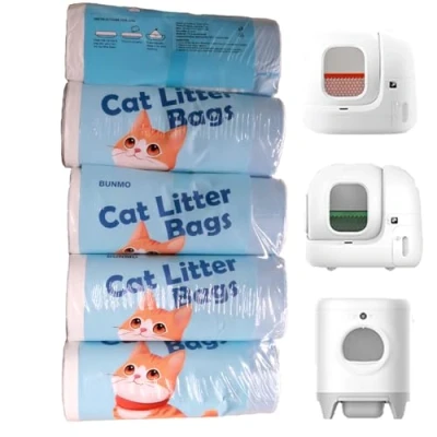 Immagine di BUNMO Sacchetti per Escrementi Gatti, Sacchi Lettiera PURA Max, Max 2 e X, 5 Rotoli*20 (100 Pezzi)