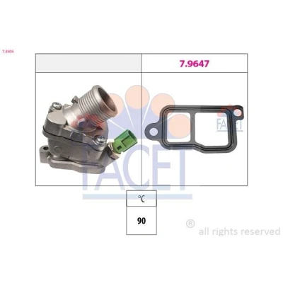 Immagine di FACET 7.8606 Termostato motore 90C Made in Italy OE Equivalent VOLVO: XC60 I, V70 2, S40 II