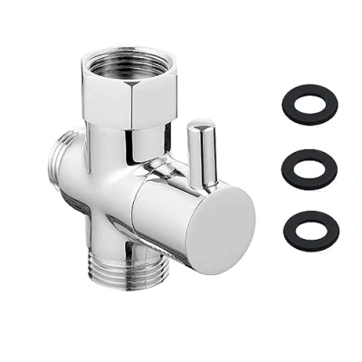 Immagine di 3 Vie G 1/2&quot; Valvola di Commutazione in Ottone, Deviatore Rubinetto, Doccia a Interruttore Valvola, G1/2&quot; Ottone Massiccio Universale
