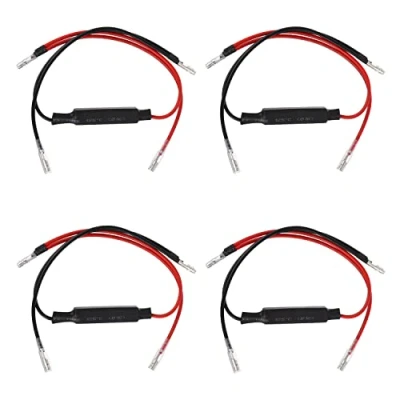 Immagine di EPLZON 12V 10W moto LED Indicatore di direzione resistore Adattatore per resistenza carico Flash Fix Error (confezione da 4 pezzi)