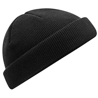 Immagine di Beechfield B43R Recycled Mini Fisherman Beanie Black