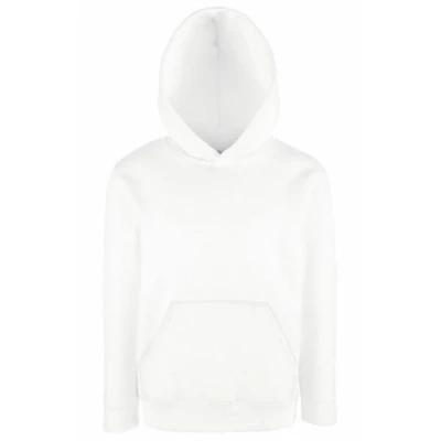 Immagine di Fruit of the loom Felpa con cappuccio da bambino unisex, Weiß, M