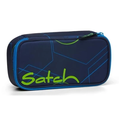 Immagine di satch Astuccio Rigido Extra large incl. divisorio Scomparto con cerniera Portapenne Triangolo Finestra per l&#039;orario Blue Tech Blu scuro