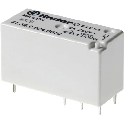 Immagine di Finder 41.52.9.024.5000 Relè per PCB 24 V/DC 8 A 2 scambi 1 pz.