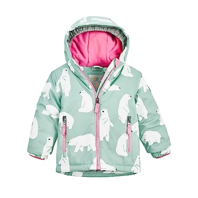 Immagine di firstinstinct by killtec bambini Giacca da sci impermeabile/giacca funzionale con cappuccio e ghetta antineve FISW 30 MNS SKI JCKT, steel mint, 122, 39907 000
