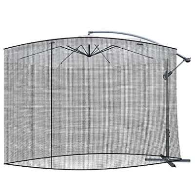 Immagine di MT MALATEC 12266 Zanzariera per ombrellone, con cerniera lampo, dimensioni: 3 m