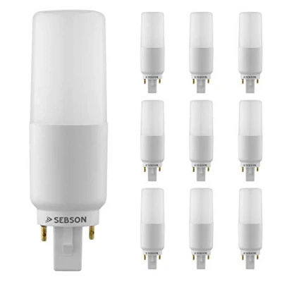 Immagine di SEBSON Lampadina LED G24 7W (Equivalente a 50W) 660lm Bianco Neutro 4000K Non Dimmerabile Angolo di Diffusione 220 G24d universale 230V Set da 10