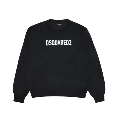 Immagine di Dsquared2 maglia nera bambino in misto lana