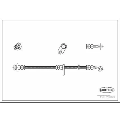Immagine di CORTECO 19032669 Tubi Freno Assale anteriore Dx 435