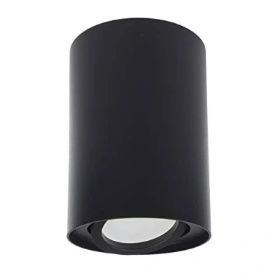 Immagine di Maclean MCE 422B per Lampadine LED GU10 Max.40W Plafone Orientabile Faretto da Soffitto Diversi Colori e Forme IP20 Spot Moderno (Nero, 1x Plafoniera Rotonda)