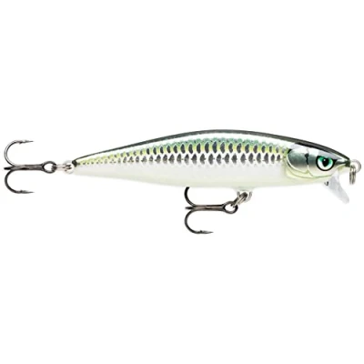 Immagine di Rapala Esca da Pesca Artificiale Spinning Flat Rap in Balsa per Acqua Dolce Galleggiante Profondità di Nuoto 1,8m 8cm / 7g Prodotta Estonia Bleak