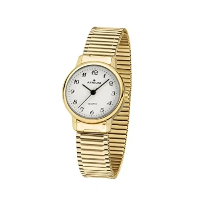 Immagine di Atrium Orologio da polso donna, in acciaio inox, analogico, al quarzo, con cinturino colore oro A43 60, gold, Bracciale
