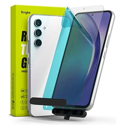 Immagine di Ringke Glass (2 Pezzi) Pellicola Protettiva Compatibile con Samsung Galaxy A54 5G, Infrangibile Vetro Temperato Proteggi Schermo Strumento di Installazione Facile