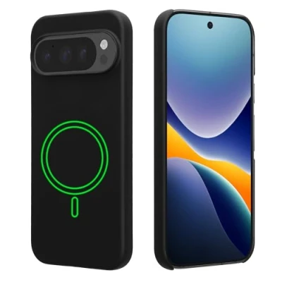 Immagine di kwmobile Cover per Google Pixel 9 Pro XL Custodia Back Case Magnetica Smartphone Compatibile con MagSafe Protezione in Silicone TPU nero