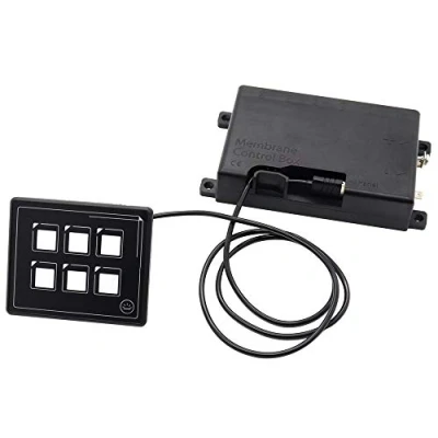 Immagine di Pannello di controllo a membrana con retroilluminazione, 12 V 24 V, interruttore LED per auto, barca, camper, roulotte, camion