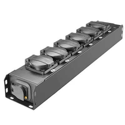Immagine di Adam Hall Accessories PRO PORT 6 T DISTRIBUTORE DI CORRENTE 6x IP54 + POWER TWIST TR1 IN/OUT