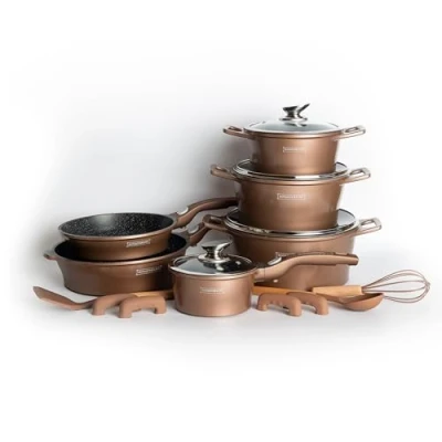 Immagine di ROYALTY LINE_RL ES2014M COPPER_Set di pentole con rivestimento in marmo, 60 x 37 43 cm
