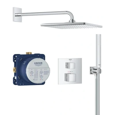 Immagine di Grohe Precision Cube Sistema Doccia con Vitalio Rain Mono 310 Cube, 34879000