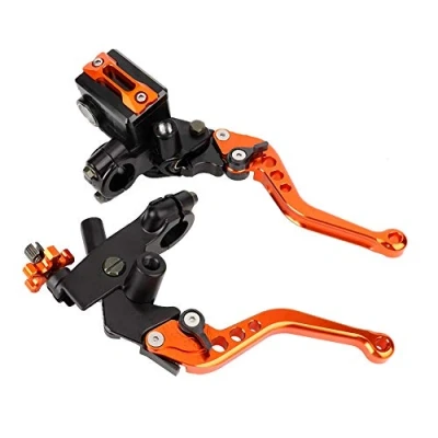 Immagine di EBTOOLS Leve Freno X Z750 7/8 (22Mm) Idraulico Universale + Leva Frizione Coppia Di Olio Metallo Sinistra E Destra Adatta Per La Maggior Parte Dei Motocicli(Arancione)