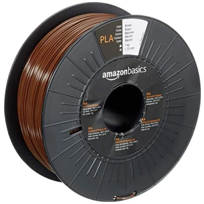 Immagine di Amazon Basics Filamento per stampanti 3D, in polilattato (PLA), 1.75 mm, marrone, 1 kg bobina