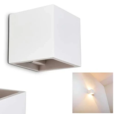 Immagine di lampada da parete Mazara in ceramica bianca, con effetto up &amp; down, 1 x G9 attacco, interna verniciabile i colori abituali, senza lampadina/e