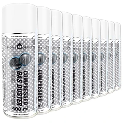Immagine di AABCOOLING 10x Bomboletta Aria Compressa Home&amp;Office Compressed Gas Duster 400 ml, Aspirapolvere per Computer, Pulizia Ufficio, Cancelleria e prodotti ufficio,Bombolette Spray