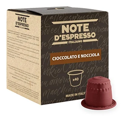 Immagine di Note D&#039;Espresso, Cioccolato e Nocciola, Capsule Compatibili Soltanto con sistema NESPRESSO*, 40 caps