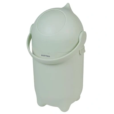 Immagine di Secchio per pannolini Nattou Dropy, inodore, facile da aprire con una mano, 49,5 x 28 cm, polipropilene/ABS, verde