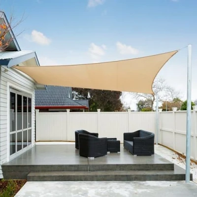 Immagine di AXT SHADE Tenda a Vela Ombreggiante Impermeabile Rettangolare 4x5m da Sole Parasole e Protezione Raggi UV per Esterno Terrazza Giardino Sabbia