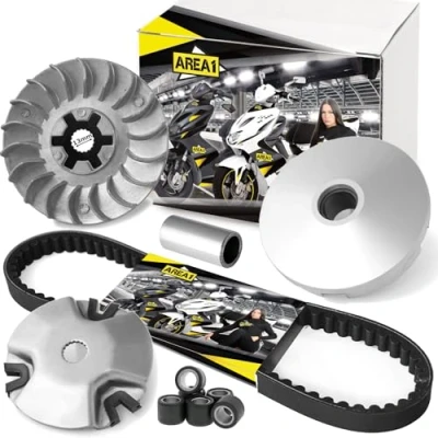 Immagine di Area1 Ricambio Variomatik + puleggia cinghia trapezoidale 747 x 16,5 50 ccm motori compatibili con Aerox Neos Jog BWS Nitro Booster Ovetto Mach G F10 F12 F15