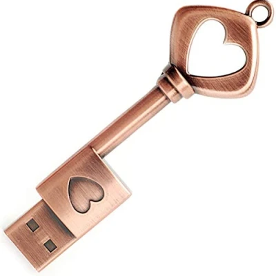 Immagine di Chiavetta USB 32 GB, BorlterClamp Pendrive a Forma di Chiave Metallo Retrò 2.0 Unità Flash Penna