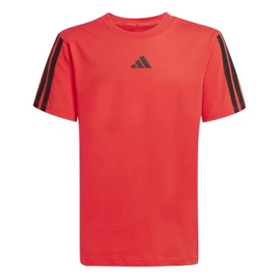 Immagine di adidas Performance TEE Junior Unisex Tshirt con stampa per bambini, Taglia: 11 12a, Pure ruby/black