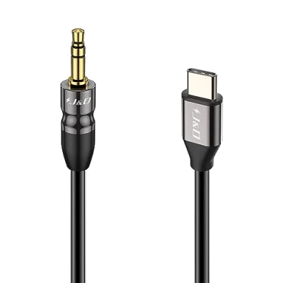 Immagine di J&amp;D cavo audio ausiliario da USB C a 3,5 mm 1/8 pollici, adattatore Aux per auto tipo standard pollici TRS maschio compatibile iPhone serie 15, Google Pixel 6/7/8, 1 m
