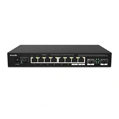 Immagine di Tenda Switch 2.5 Gigabit, Ethernet Gbps 10 Porte, 2 Porte SFP 2,5 G e 8 RJ 45 2,5G, Desktop Montaggio a Parete, Compatibile con Computer, NAS, AP Wi Fi 6 (TEM2010F)