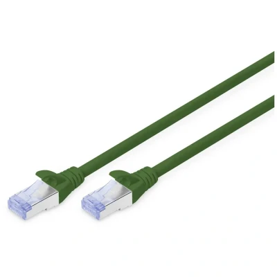 Immagine di Digitus DK 1532 150/G RJ45 cavo di rete, patch CAT 5, 5e SF/UTP 15 m Verde guaina in PVC, doppia schermatura, più fili 1 pz.