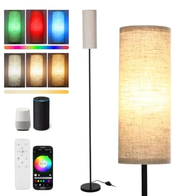 Immagine di Neoglint Lampade da Terra Intelligente Per Soggiorno,1.72 m Piantana RGB Dimmerabile, Lampada Soggiorno a 16 Milioni di Colori con Telecomando,Controllo APP, Compatibile Alexa/Google Assistant